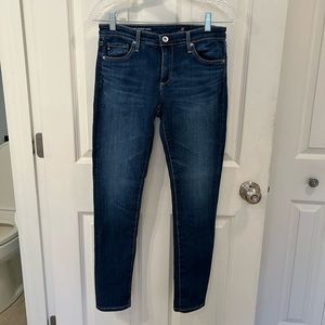 AG Adriano Goldschmied The Legging Ankle super skinny ankle, size 27R, dark wash